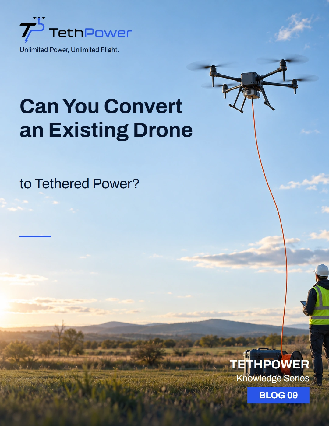 ¿Se puede convertir un dron existente a alimentación cautiva?