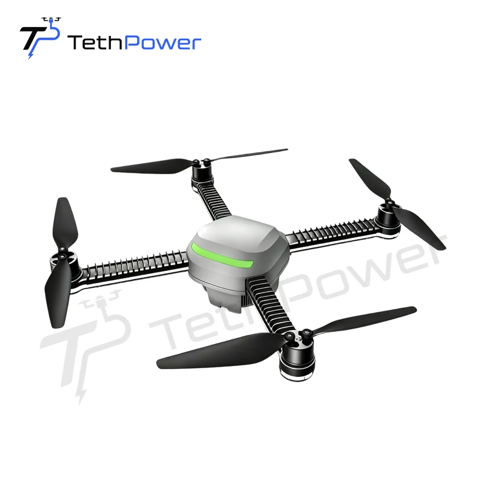 Tragbares Tether-Beleuchtungssystem im Taschenformat | TP-X1 — Tether-Stromversorgung — Produktabbildung eines Tether-UAV-Systems 2