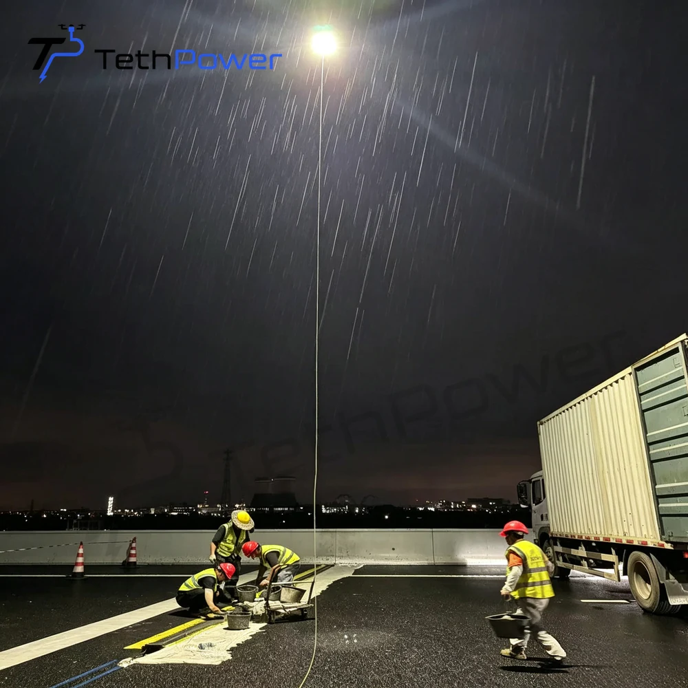 Tragbares Tether-Beleuchtungssystem im Taschenformat | TP-X1 — Tether-Stromversorgung — Produktabbildung eines Tether-UAV-Systems 5