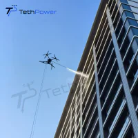3,7-m-Teleskoplanze zur Drohnenreinigung | TP-SG02 — Reinigungszubehör — Produktabbildung eines Tether-UAV-Systems 2