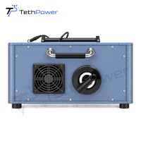 TethPower TP-T4 RAL 5014 Pigeon Blue ground power station, strict front view