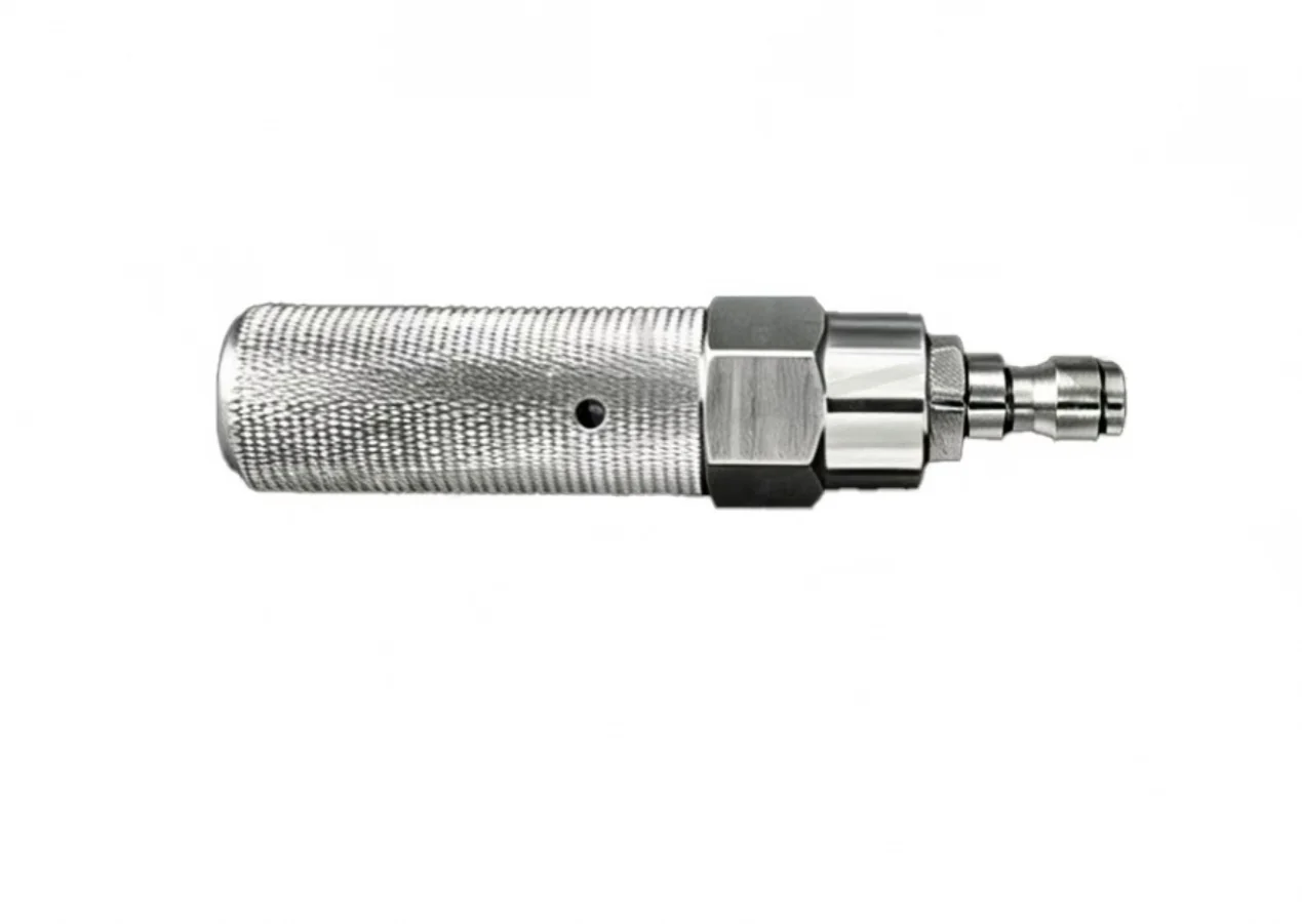 Forged-aluminum dual-mode drone cleaning nozzle for foam and clean water.