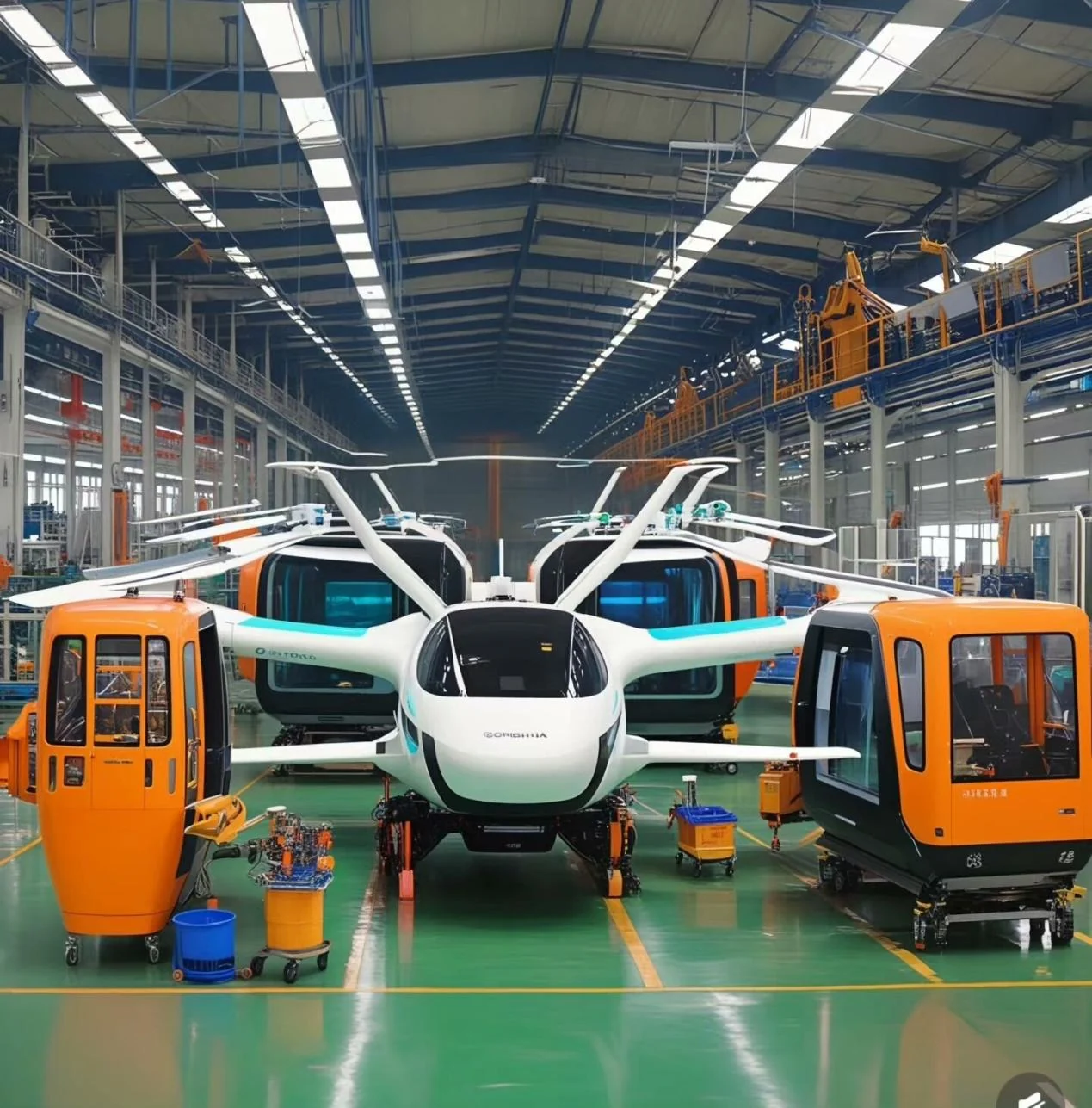 eVTOL aircraft research and development platforms for tethered hover testing.